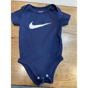 Nike Baby Navy Blue Short Sleeve Bodysuit 9M